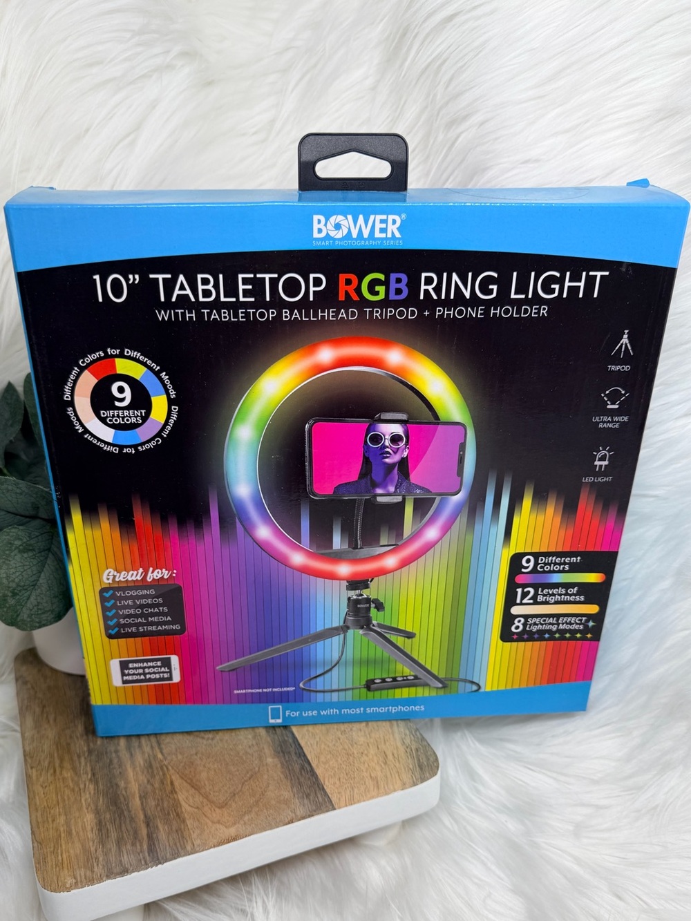 Bower- 10" RGB Tabletop Ring Light
